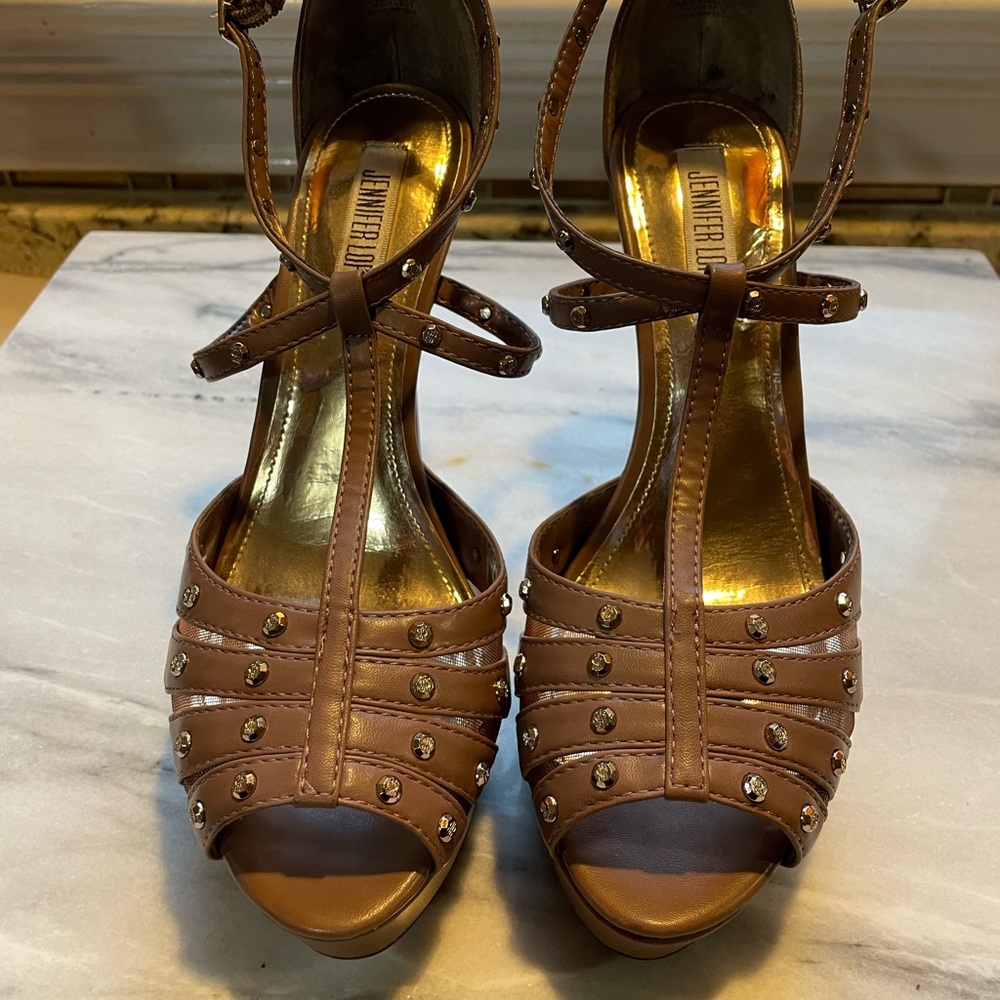 JLO Open Toe Sandle Heels